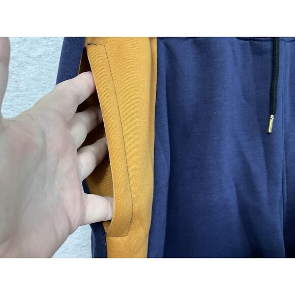 Jewel House Pants Mens 4XL Blue Colorblock Joggers Sweatpants 100% Polyester - Picture 2 of 11